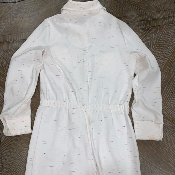 Vintage Retro White Pointed Collar Belt Jumpsuit - Picture 9 of 16